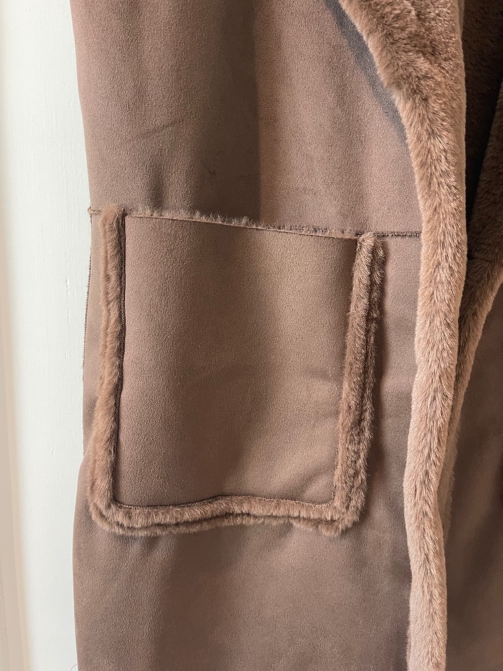 Lauren Ralph Lauren Women's Reversible Faux Shearling Brown Vest Size Large - Picture 6 of 8